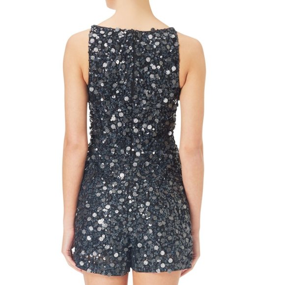 ADRIANNA PAPELL Sequined Romper  𝗡𝗘𝗪 𝗪𝗜𝗧𝗛 𝗧𝗔𝗚𝗦!  ﾟ･｡+☆+｡･ﾟ･｡+☆+｡･ﾟ･｡+ - Picture 3 of 9